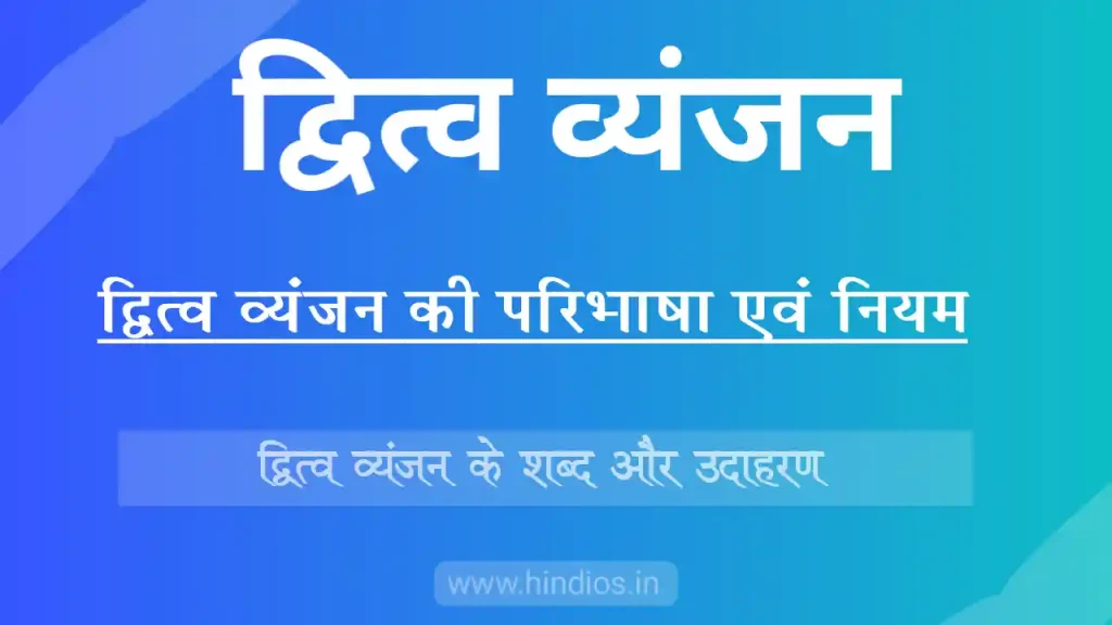 द्वित्व व्यंजन व द्वित्व व्यंजन के शब्द | dwitiya Vyanjan 1 Dwitiya Vyanjan